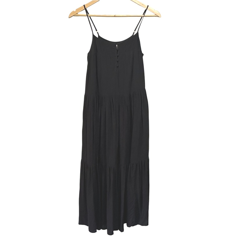 Z Supply Black Tiered Midi Dress